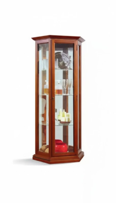 Vitrine Schränke Vitrinen Holz Luxus Wohnzimmer Möbel Schrank Braun Neu