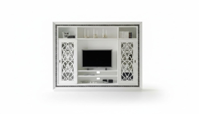 Wohnwand Luxus Schrankwand Schrank Modern Möbel Wohnzimmer rtv Holz