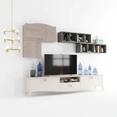 Wohnwand rtv Wandschrank Regal Wohnzimmer Holz Schränke Wand Regale