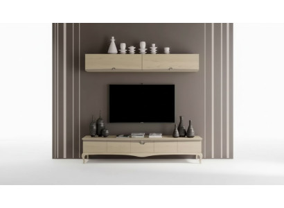 TV Ständer Wandregal Holztisch Wandregal Beige Klassisch Design Neu