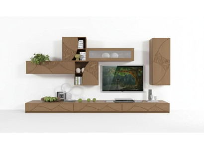 Wohnzimmer Sideboard Wohnwände Braun Schränke Regal Schrank Design Neu