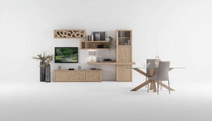 Wohnwand Holz Stil Klassische Italienische Wohnzimmer Möbel Schrank