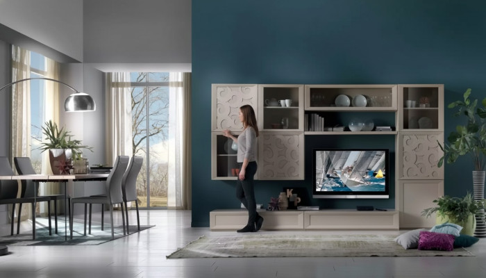 Wohnzimmer Set Vitrine Kommode Wohnwände TV-Ständer Design Schrank Neu