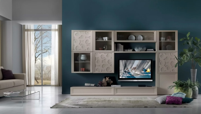 Wohnzimmer Set Vitrine Kommode Wohnwände TV-Ständer Design Schrank Neu