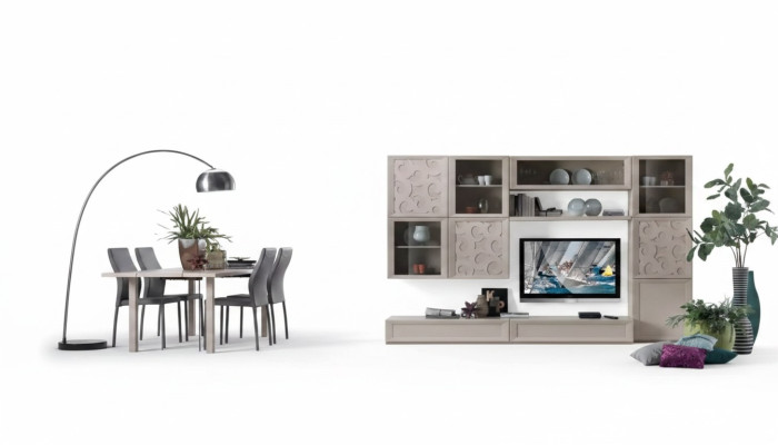 Wohnzimmer Set Vitrine Kommode Wohnwände TV-Ständer Design Schrank Neu