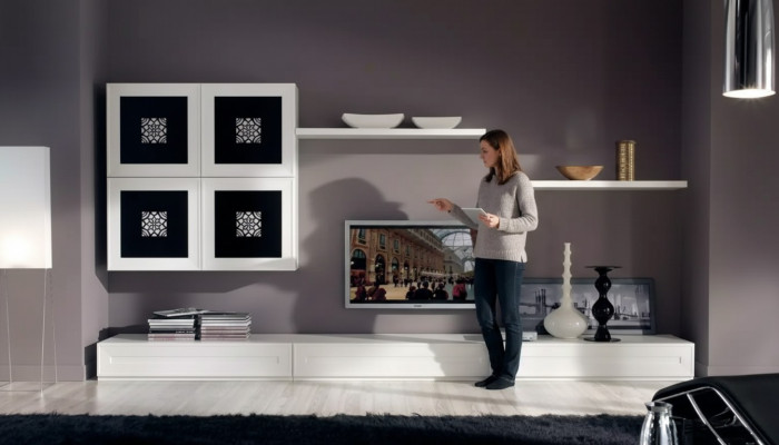 Moderne Wohnwand Set Sideboard Wohnzimmer Wandschrank Einrichtung