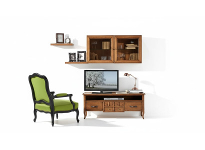 Gruppe Wohnwand RTV Lowboard TV Ständer Modern Braun Wohnzimmer Set