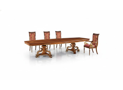 Design Luxus Tische Esszimmer Italienische Möbel Tisch Braun Esstische Neu