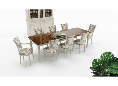 Esszimmergarnitur Tisch 8x Stühle Tischgarnitur Gruppe Set Italien Holz