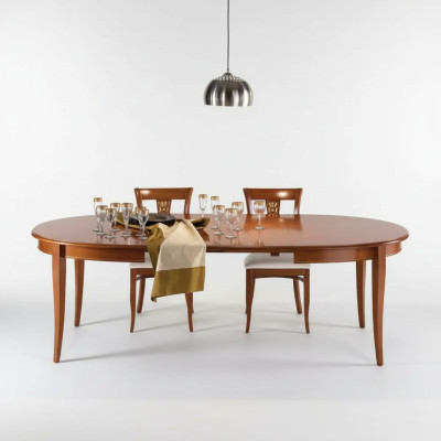 Italienische Möbel Designer Holz Tisch Sitz Ess Zimmer 4x Stuhl Garnitur