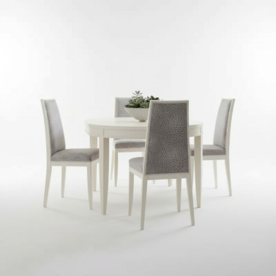Esstisch Garnitur Gruppe Esszimmer Tisch Set 4x Stühle Holz 5tlg Beige