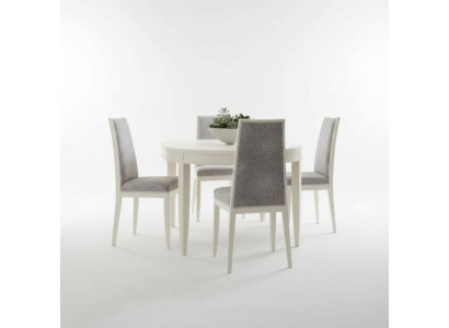 Esstisch Garnitur Gruppe Esszimmer Tisch Set 4x Stühle Holz 5tlg Beige
