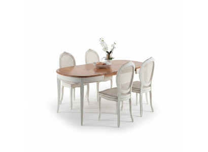 Italienische Möbel Designer Holz Tisch Sitz Polster Ess Zimmer 4x Stühle