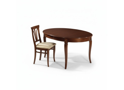 Esstisch 4x Stühle Klassische Esszimmer Garnitur 5tlg. Set Oval Tisch