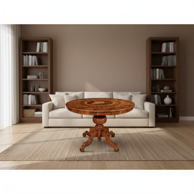 Esstisch Esszimmer Braun Rund Klassische Tisch Design Holz Luxus Möbel