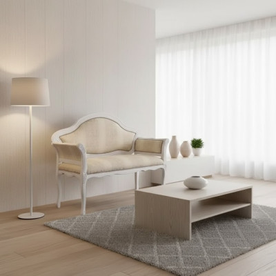 Luxus 2 Sitzer Couch Polster Sofa Textil Stoff Couchen Klassisch Neu
