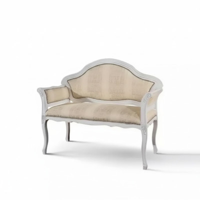 Luxus 2 Sitzer Couch Polster Sofa Textil Stoff Couchen Klassisch Neu