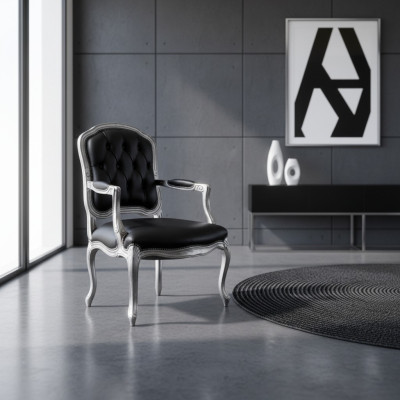 Luxus Design Stuhl Italienische Stil Möbel Einsitzer Holz Lehnstuhl Neu