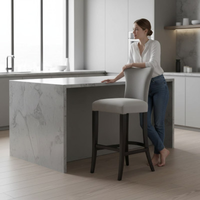 Barhocker Design Barstuhl Elegantes Stoff Barstühle Bar Hocker Stühle