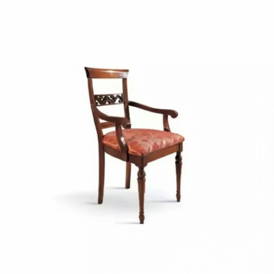 Wohnzimmer Stuhl Design Esszimmer Holz Stühle Polster mit Armlehne Neu