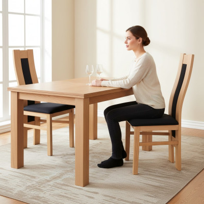 Klassische Stuhl Designer Braun Holzstuhl Esszimmerstuhl Luxus Möbel