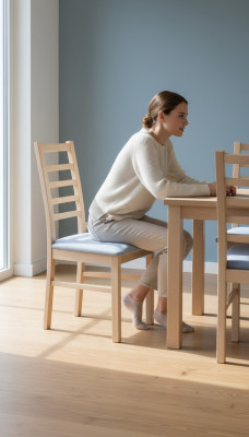 Esszimmer Stuhl Luxus Modern Lehnstuhl Wohnzimmer Möbel Braun Holz Neu
