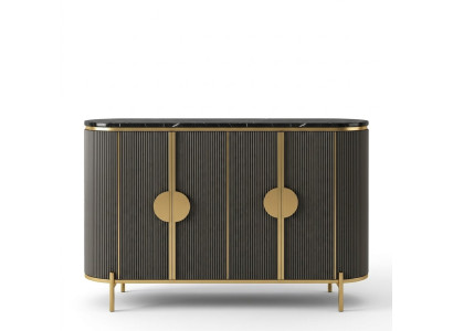 Luxus Sideboard Kommode Wohnzimmer Designer Grau Möbel Modern Neu