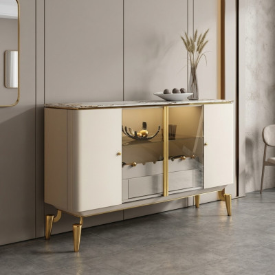 Designer Kommode Anrichte Side Board Schrank Wohn Zimmer Regal Luxus