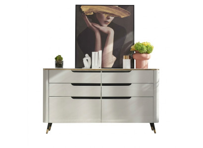 Design Kommode Anrichte Sideboard Mit Schubladen Schrank Wohn Zimmer Neu