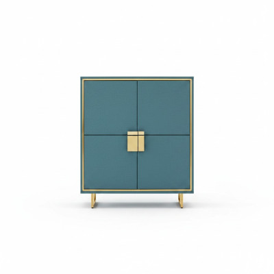 Modern Sideboard Blau Wohnzimmer Kommode Luxus Regale Möbel Neu