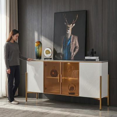 Kommode Regale Design Wohnzimmer Möbel Holz Neu Sideboard Schrank