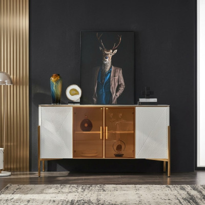 Kommode Regale Design Wohnzimmer Möbel Holz Neu Sideboard Schrank