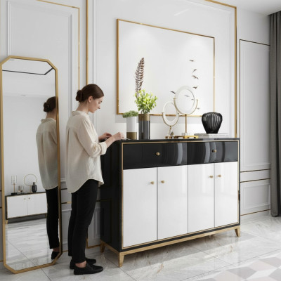 Kommode Schrank Sideboard Weiß Modern Kommoden Esszimmer Holz Luxus Neu