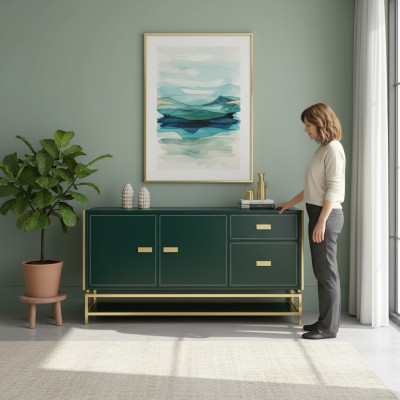 Kommode Design Sideboard Anrichte Schrank Holz Modern Wohnzimmer Neu