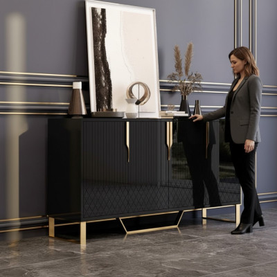 Sideboard Holz Wohnzimmer Anrichte Möbel Kommode Schrank Modern Neu