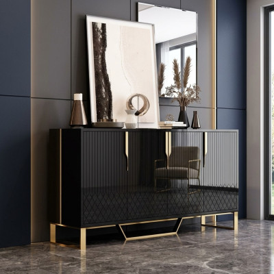 Sideboard Holz Wohnzimmer Anrichte Möbel Kommode Schrank Modern Neu