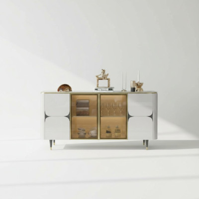 Kommode Holz Schränke Anrichte Weiß Möbel Sideboard Schrank Modern Neu