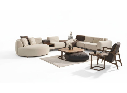 Luxus Sofa Couch U-Form Polster Möbel Wohnzimmer Ecksofa Textil Einrichtung