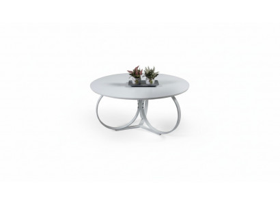 Weiß Couchtisch Rund Wohnzimmer Tisch Designer Einrichtung Modern Möbel