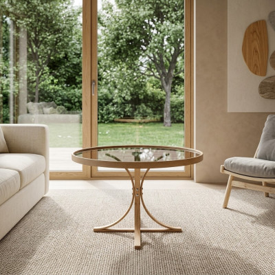 Modern Designer Couchtisch Rund Einrichtung Luxus Tisch Kaffee Wohnzimmer