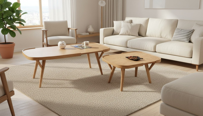 Wohnzimmer Set 2 tlg 2x Couchtische Designer Möbel Modern Komplett Holz