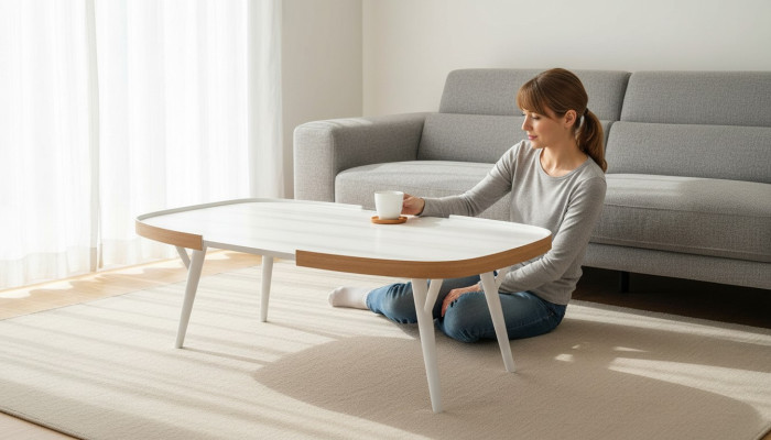 Holz Weiß Couchtisch Wohnzimmer Designer Modern Einrichtung 