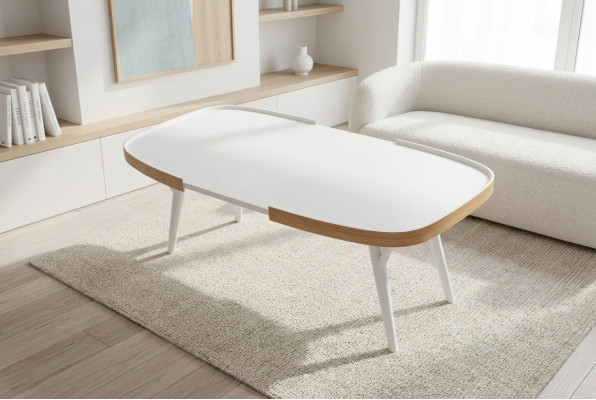 Holz Weiß Couchtisch Wohnzimmer Designer Modern Einrichtung 