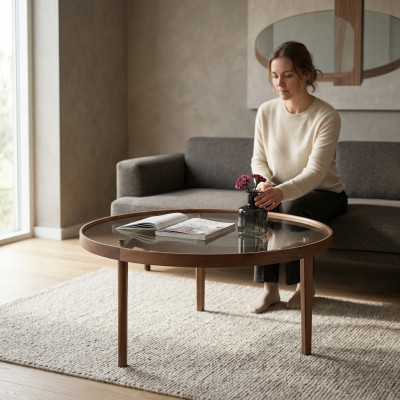 Couchtisch Luxus Wohnzimmer Beistelltisch Designer Einrichtung Glastisch