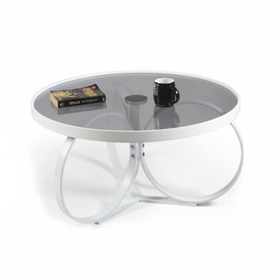 Weiß Couchtisch Wohnzimmer Einrichtung Designer Glastisch Beistelltisch
