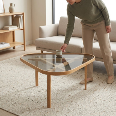 Designer Kaffee Tisch Couchtisch Luxus Möbel Modern Glastisch Einrichtung