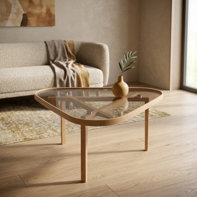Designer Kaffee Tisch Couchtisch Luxus Möbel Modern Glastisch Einrichtung
