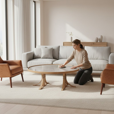 Luxus Wohnzimmer Couchtisch Holz Kaffee Tisch Einrichtung Modern Möbel