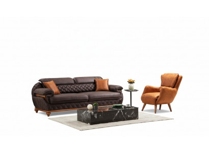 Modern Komplett Wohnzimmer Set Sessel Sofa Couch Polster Sitzer Dreisitzer