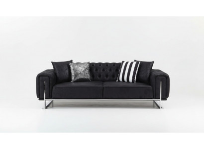 Wohnzimmer Set 2x Dreisitzer Sofa Chesterfield Couch Design Sessel Luxus Möbel